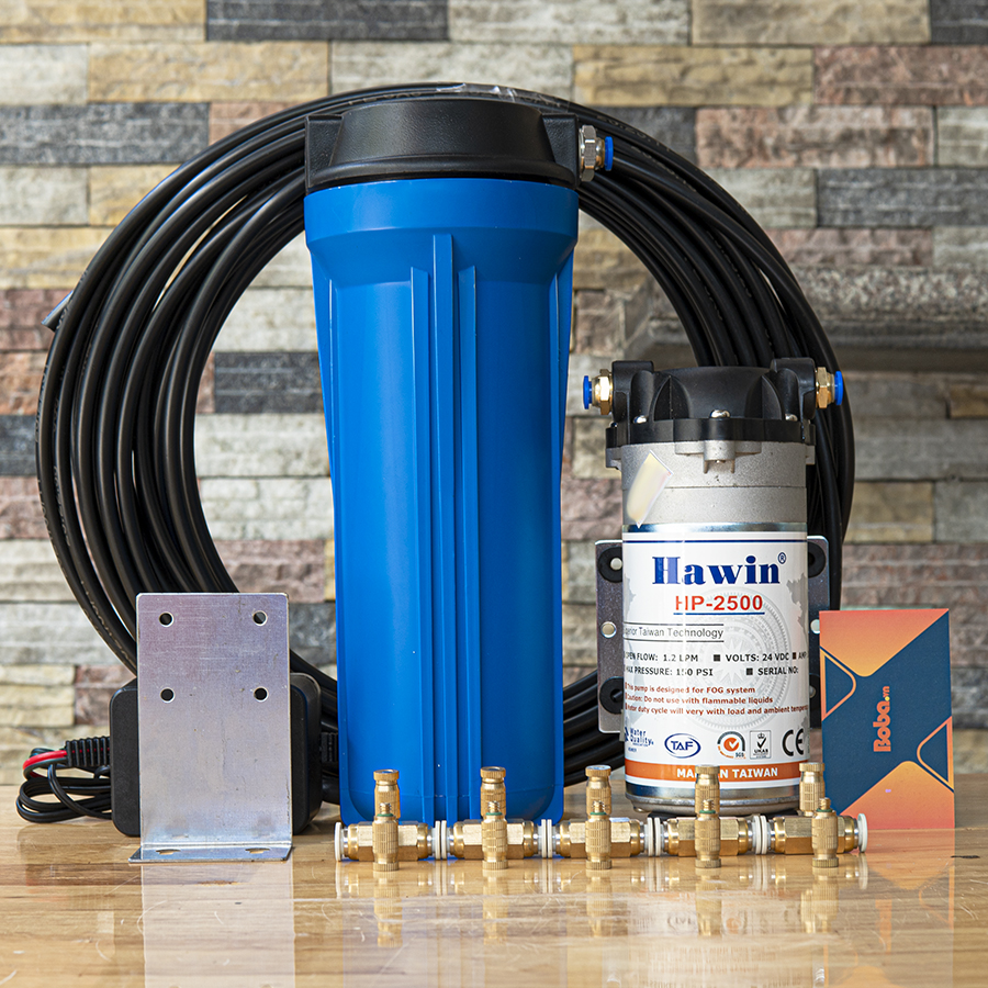 Bộ phun sương làm mát quán cafe Hawin HP-2500 trọn bộ 10 béc