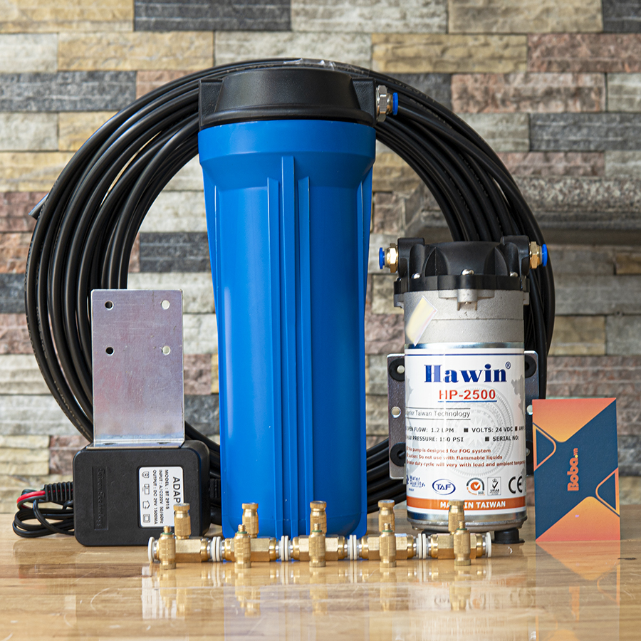 Bộ phun sương làm mát quán cafe Hawin HP-2500 trọn bộ 10 béc