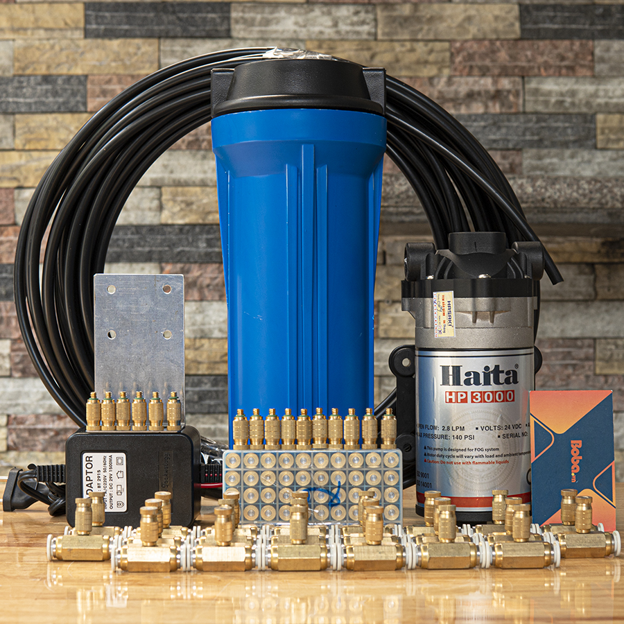 Bộ phun sương 30 béc mịn cho quán cafe sân vườn