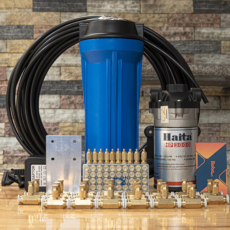 Bộ phun sương 30 béc mịn cho quán cafe sân vườn