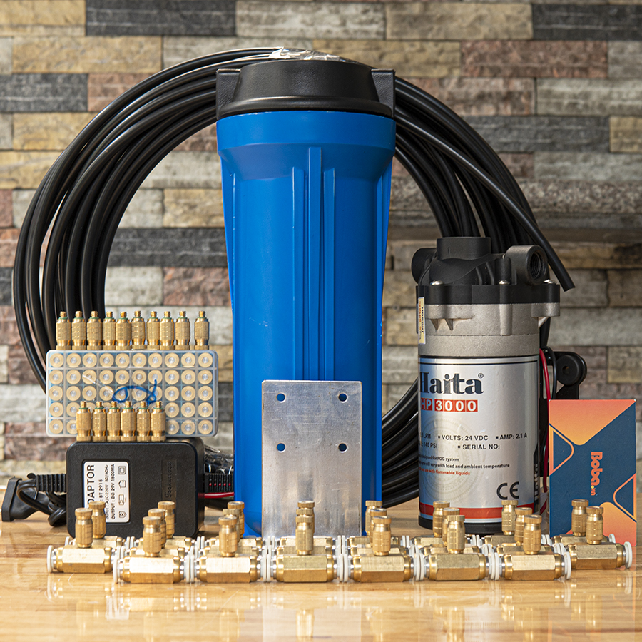 Bộ phun sương 30 béc mịn cho quán cafe sân vườn