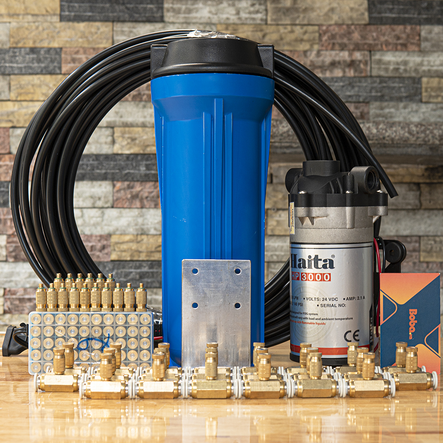 Bộ phun sương 30 béc mịn cho quán cafe sân vườn