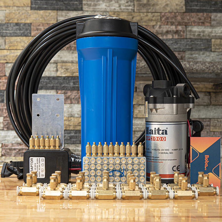 Bộ phun sương 30 béc mịn cho quán cafe sân vườn