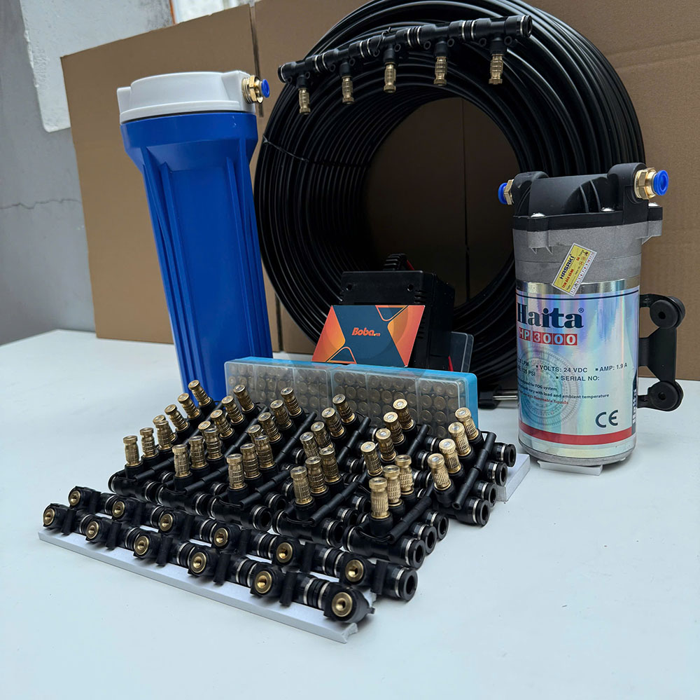 Bộ phun sương 30 béc mịn cho quán cafe sân vườn