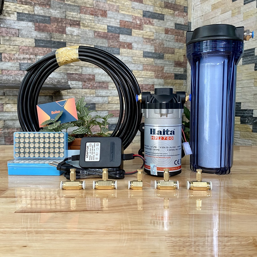 Lắp đặt dàn phun sương làm mát 5 béc