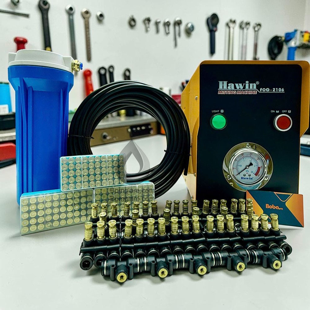 Bộ Phun Sương 50 Đầu Hawin FOG 2106 - Trọn Bộ Giá Tốt Làm Mát Nhanh