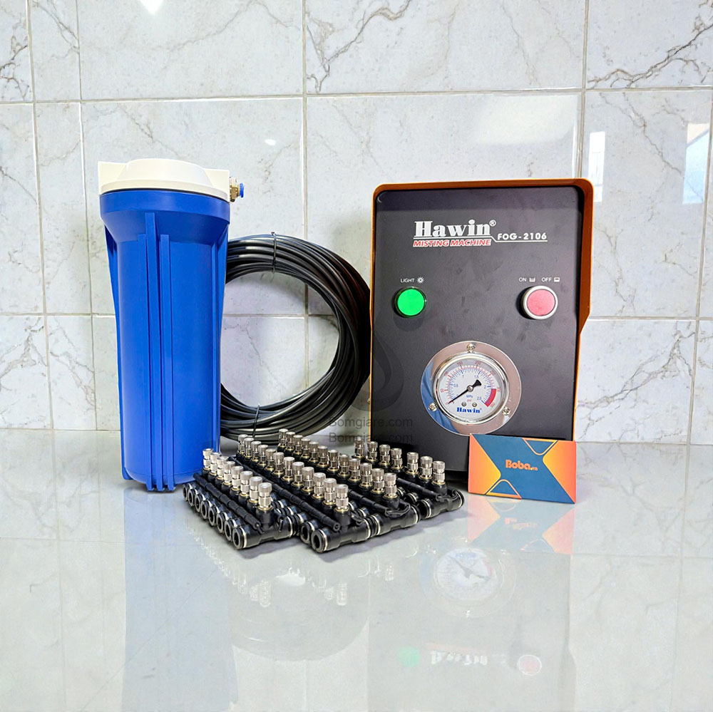 Bộ Phun Sương 50 Đầu Hawin FOG 2106 - Trọn Bộ Giá Tốt Làm Mát Nhanh