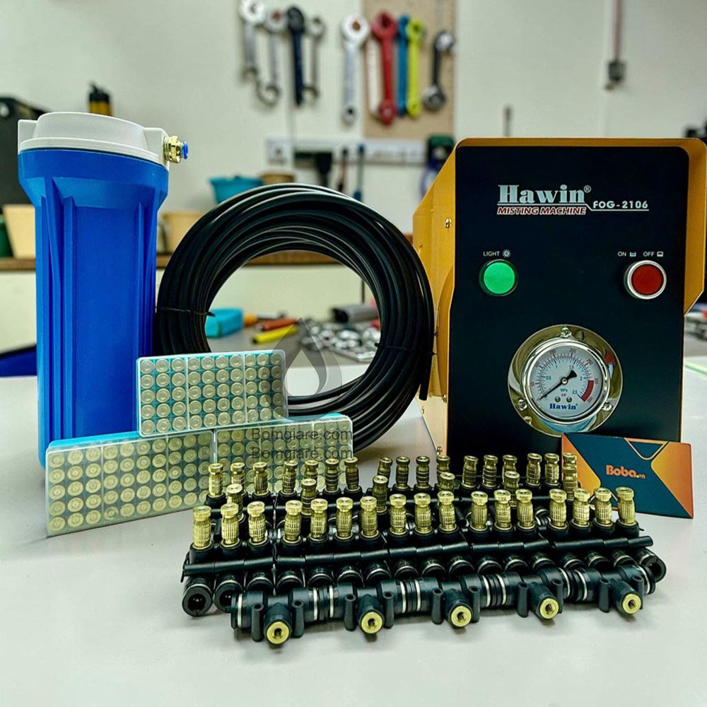 Bộ Phun Sương 50 Đầu Hawin FOG 2106 - Trọn Bộ Giá Tốt Làm Mát Nhanh