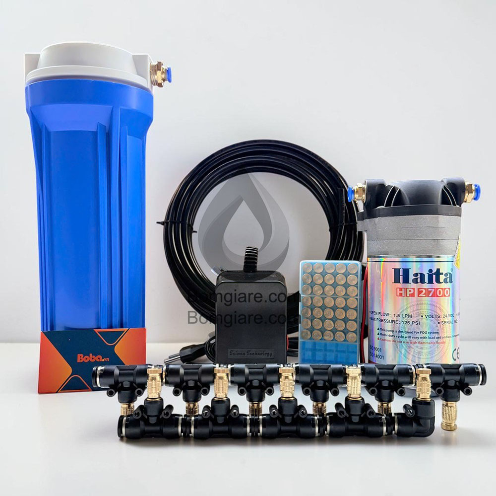Hệ thống phun sương làm mát 15 béc phun mịn