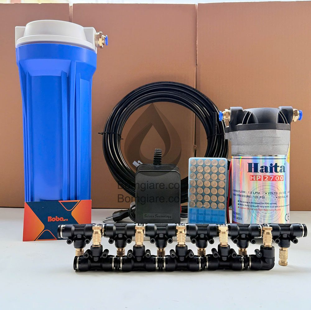 Hệ thống phun sương làm mát 15 béc phun mịn