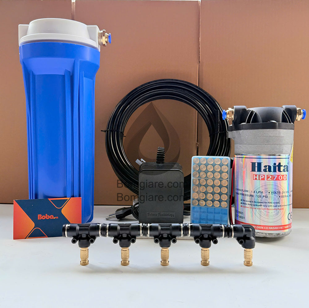 Hệ thống phun sương làm mát 15 béc phun mịn