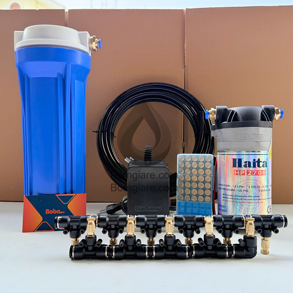 Hệ thống phun sương làm mát 15 béc phun mịn