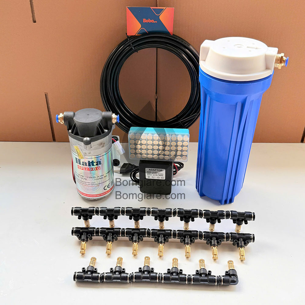 Bơm phun sương Haita HP-2900 trọn bộ 25 béc