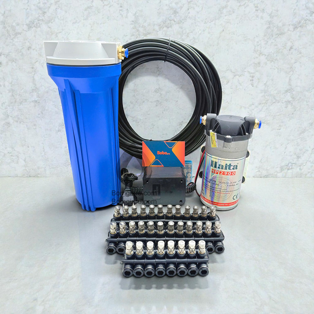 Bơm phun sương Haita HP-2900 trọn bộ 25 béc