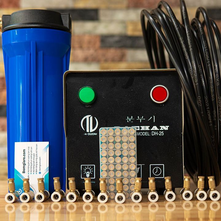 Bộ phun sương làm mát nhà mát quán cafe Daehan DH-25 trọn bộ 20 béc
