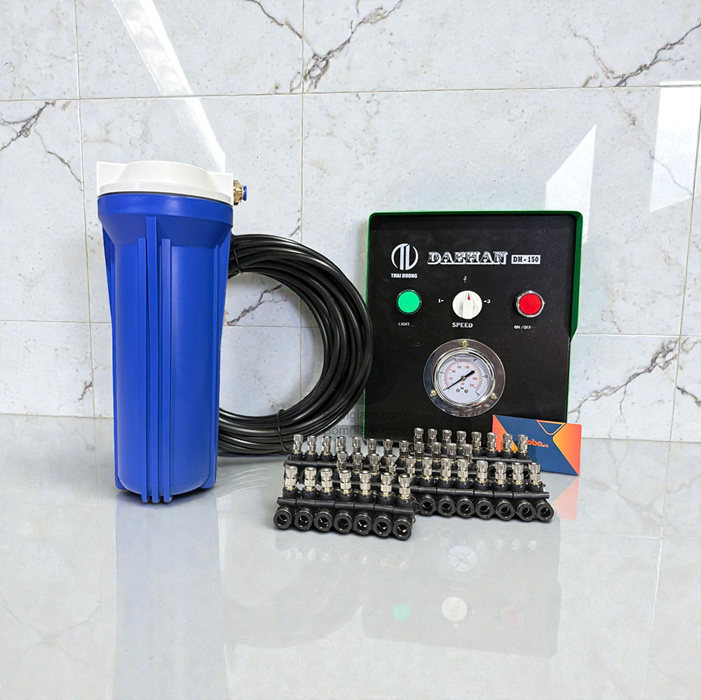 Trọn Bộ Phun Sương 150 Đầu Phun DH150 - Công Suất Lớn Làm Mát Diện Rộng