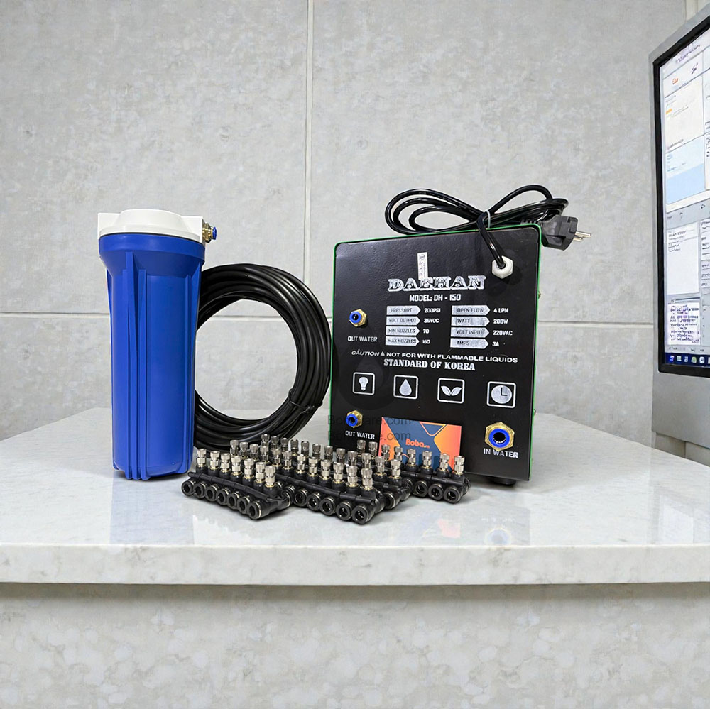 Trọn Bộ Phun Sương 150 Đầu Phun DH150 - Công Suất Lớn Làm Mát Diện Rộng