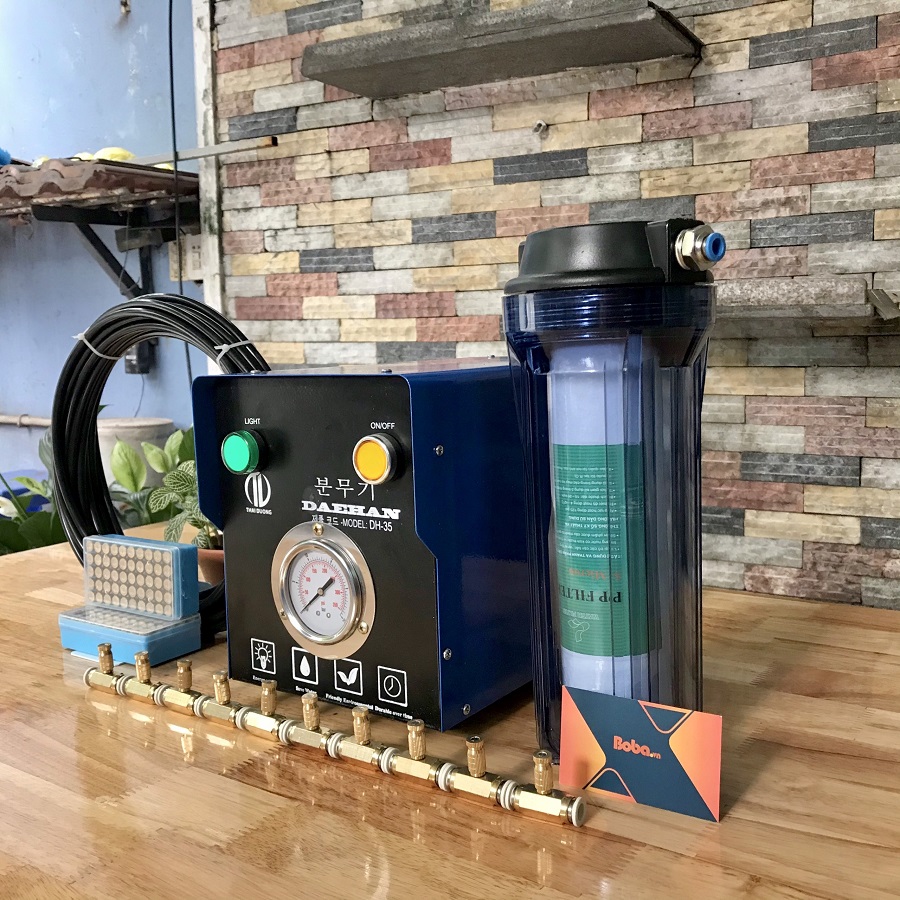 Bơm phun sương làm mát nhà quán cafe Daehan DH-35 trọn bộ 35 béc phun