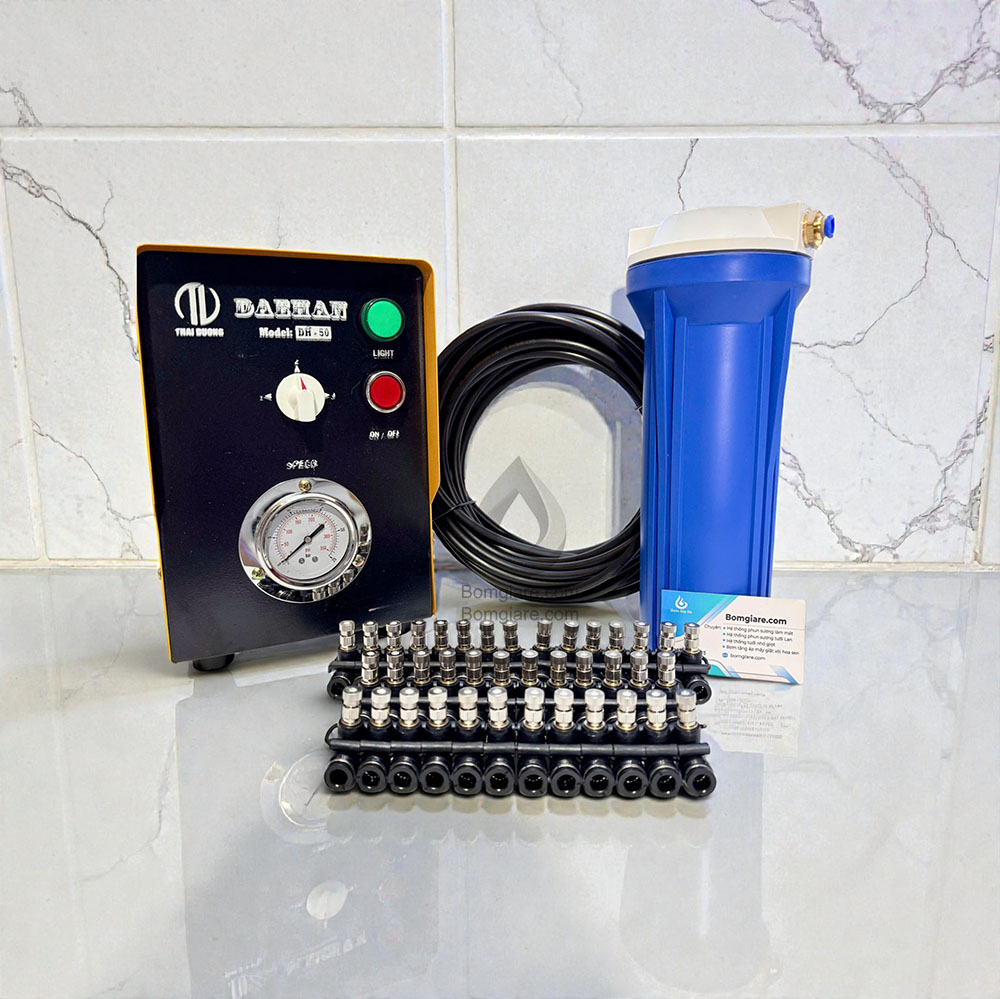 Bơm phun sương làm mát Daehan DH-50 trọn bộ 50 béc phun