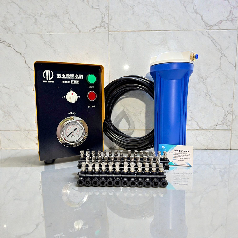Bơm phun sương làm mát Daehan DH-50 trọn bộ 50 béc phun
