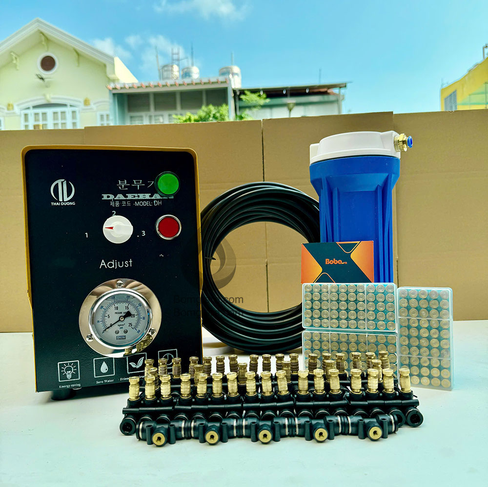 làm mát nhà xưởng bằng 50 béc bơm hàn quốc DH50