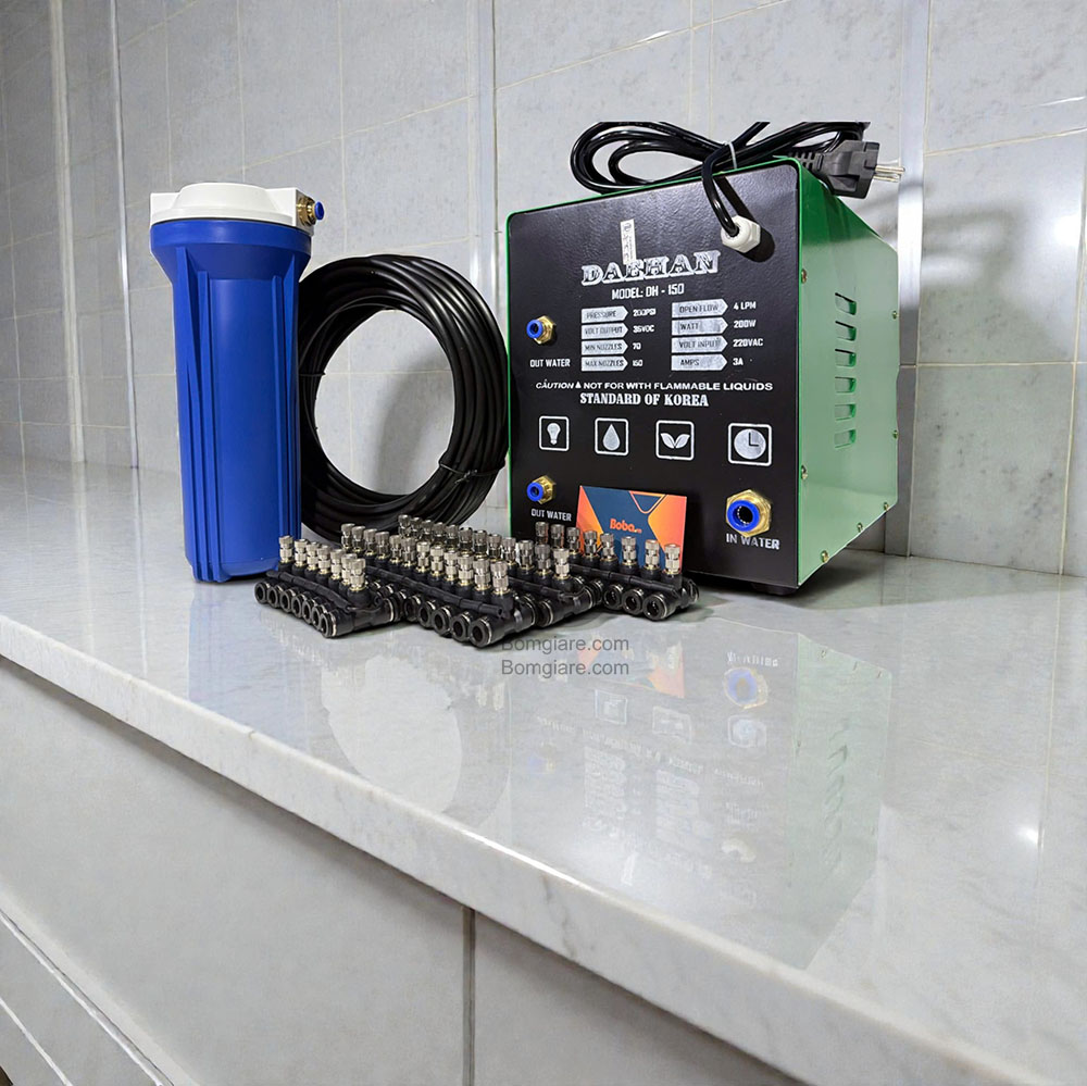Bơm phun sương làm mát Daehan DH150 kèm 100 vòi phun – Giải pháp làm mát hiệu quả