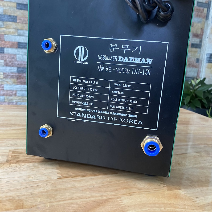 Bơm phun sương làm mát phun tưới Daehan DH150 Hàn Quốc công suất lớn trọn bộ 100 vòi phun