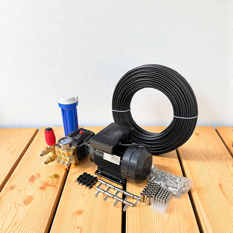 Bộ phun sương cao áp 100 đầu phun dùng bơm YY90-4 công suất 3HP