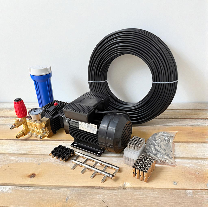 Bộ phun sương cao áp 130 đầu phun dùng bơm YY90-4 công suất 3HP