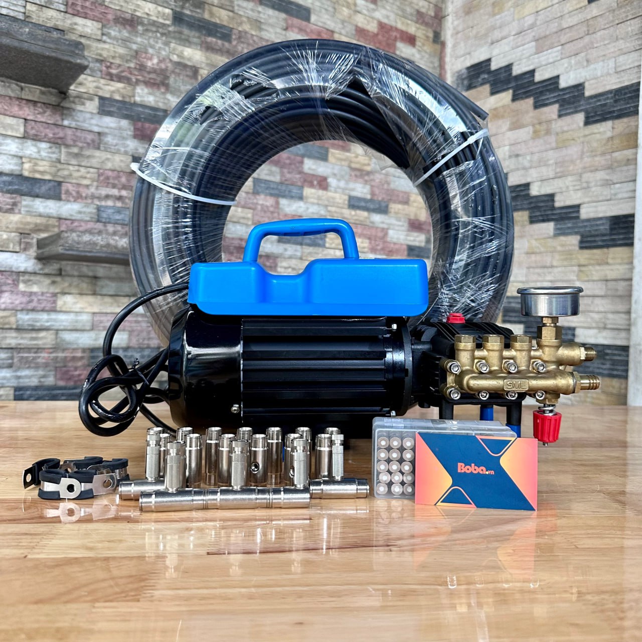 Trọn bộ phun sương cao áp dùng bơm futa-2629 cho 60 béc phun