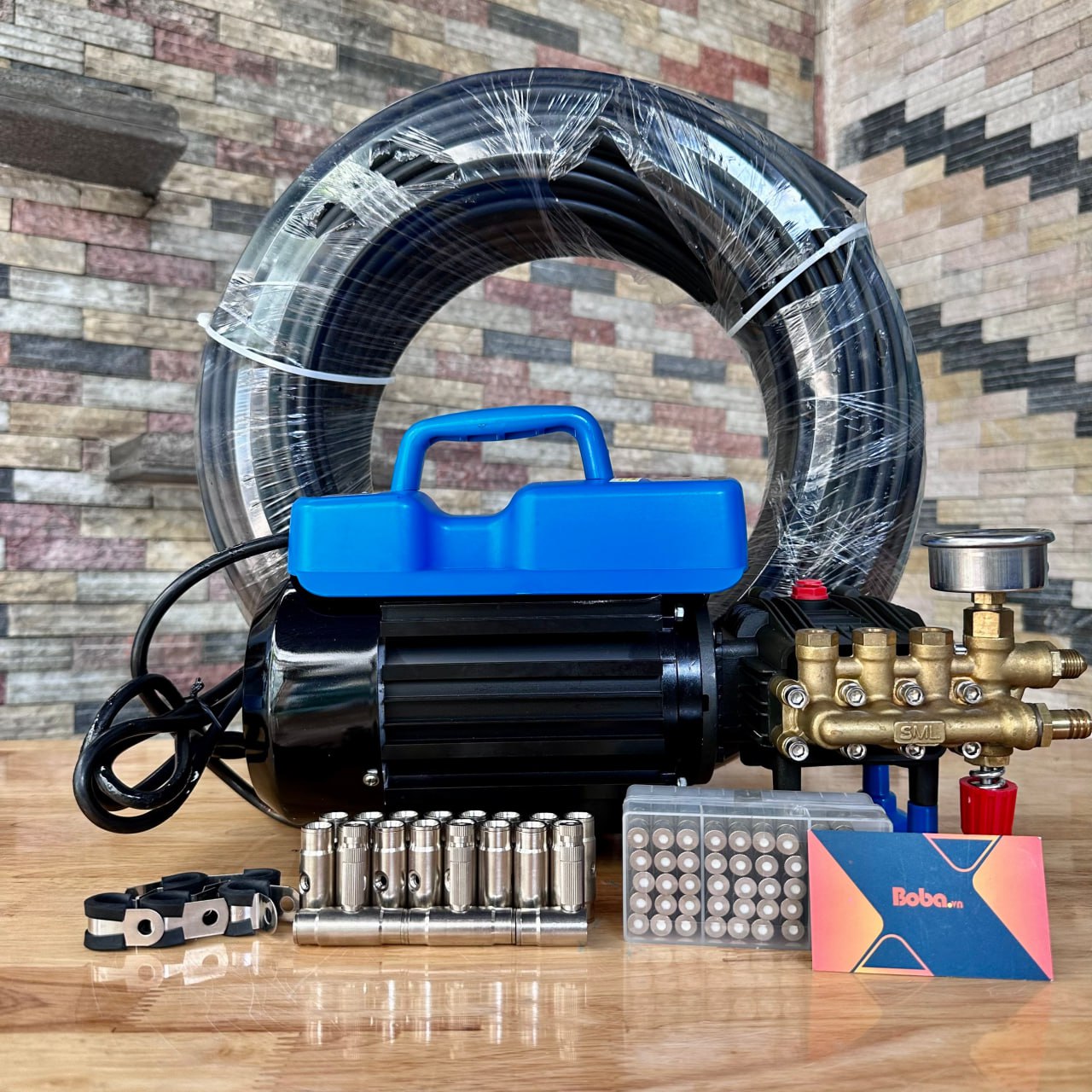 Trọn bộ phun sương cao áp dùng bơm Futa - 2629 cho 80 béc phun