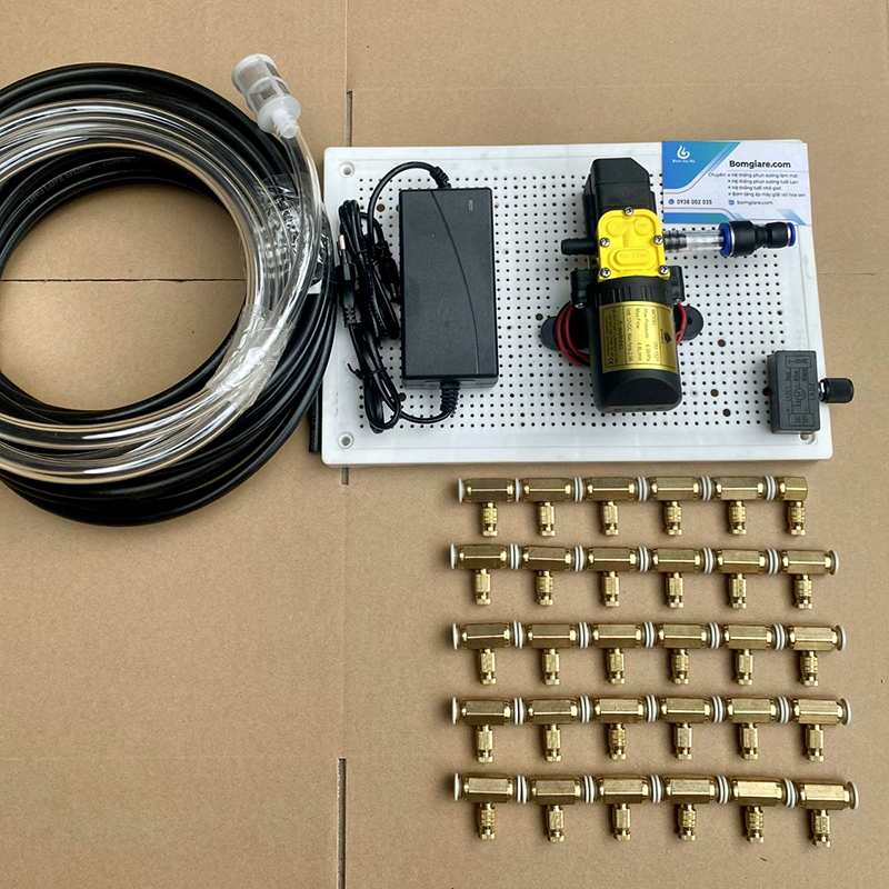 Bộ phun sương 20 béc đồng bơm OM1521