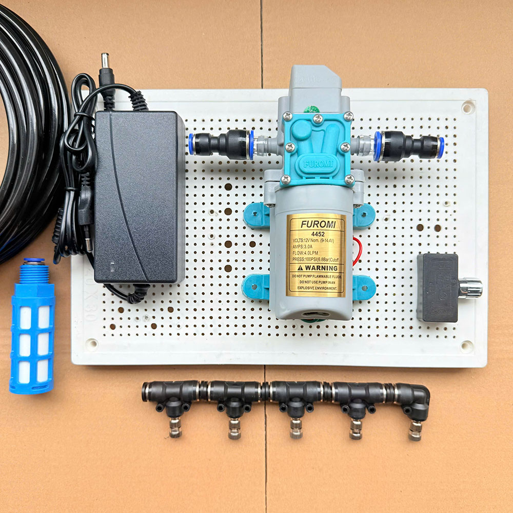 Bộ Phun Sương 5 Béc Phun Bơm OM1521 - Làm Mát Nhanh Tiết Kiệm
