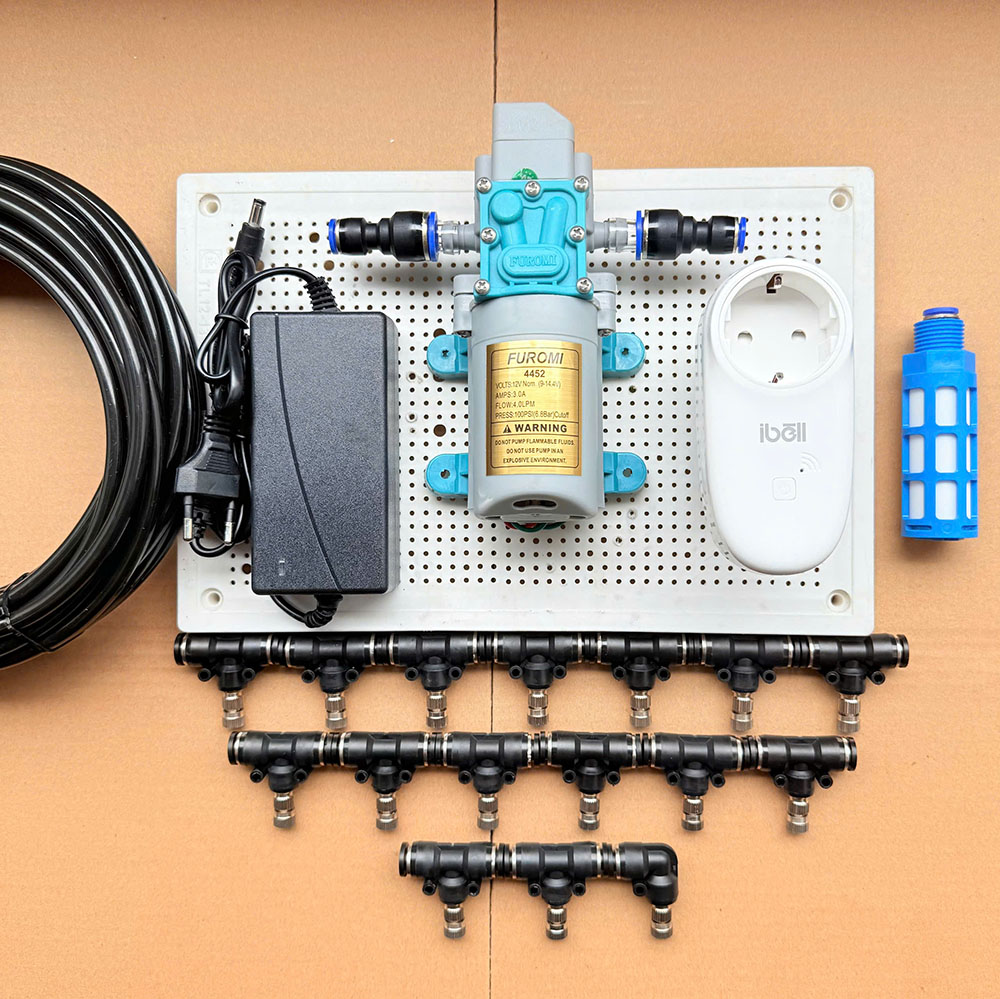Bộ Phun Sương Tự Động Wifi 20 Đầu Phun OM1521 – Giải Pháp Làm Mát Thông Minh