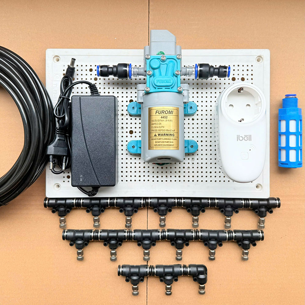 Bộ Phun Sương Tự Động Wifi 20 Đầu Phun OM1521 – Giải Pháp Làm Mát Thông Minh