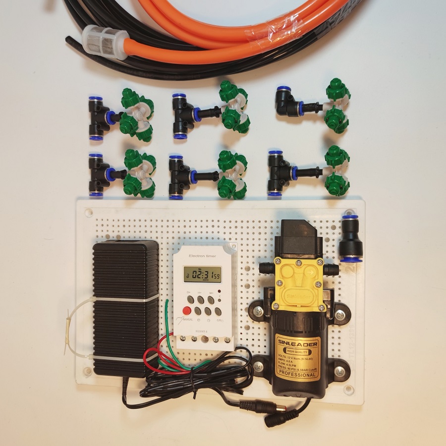 Bộ phun sương tưới lan 5 béc 4 hướng có hẹn giờ tự động