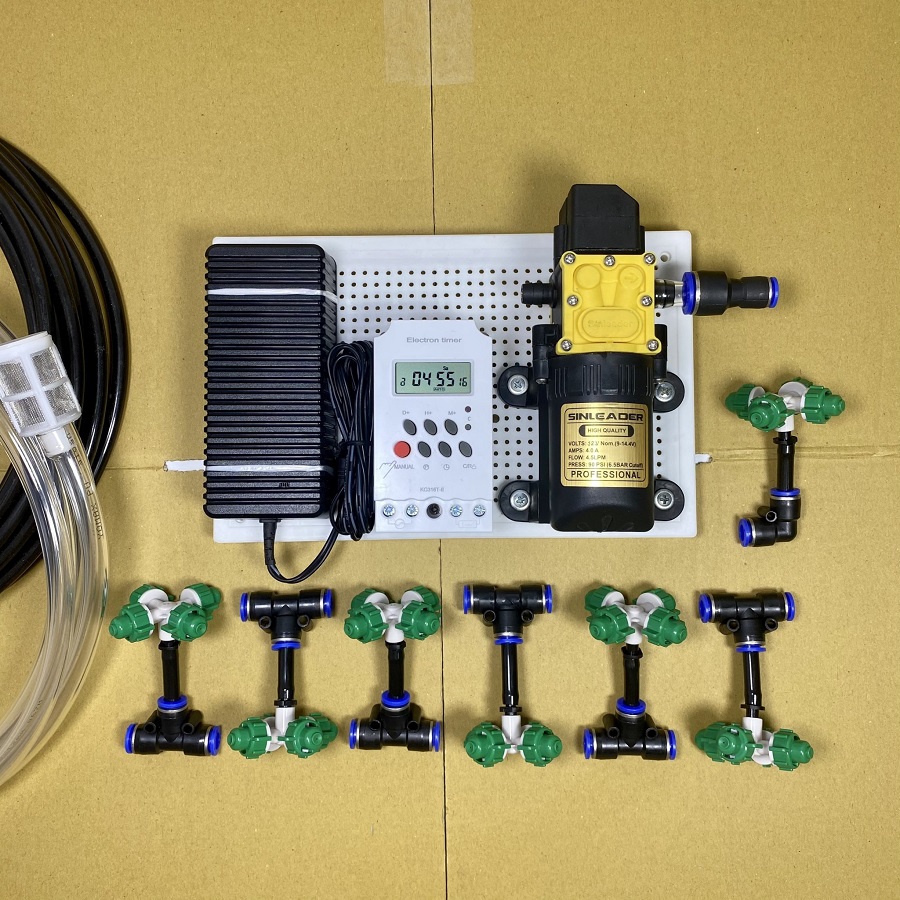 Tưới lan hẹn giờ tự động 7 béc 4 hướng kèm hẹn giờ