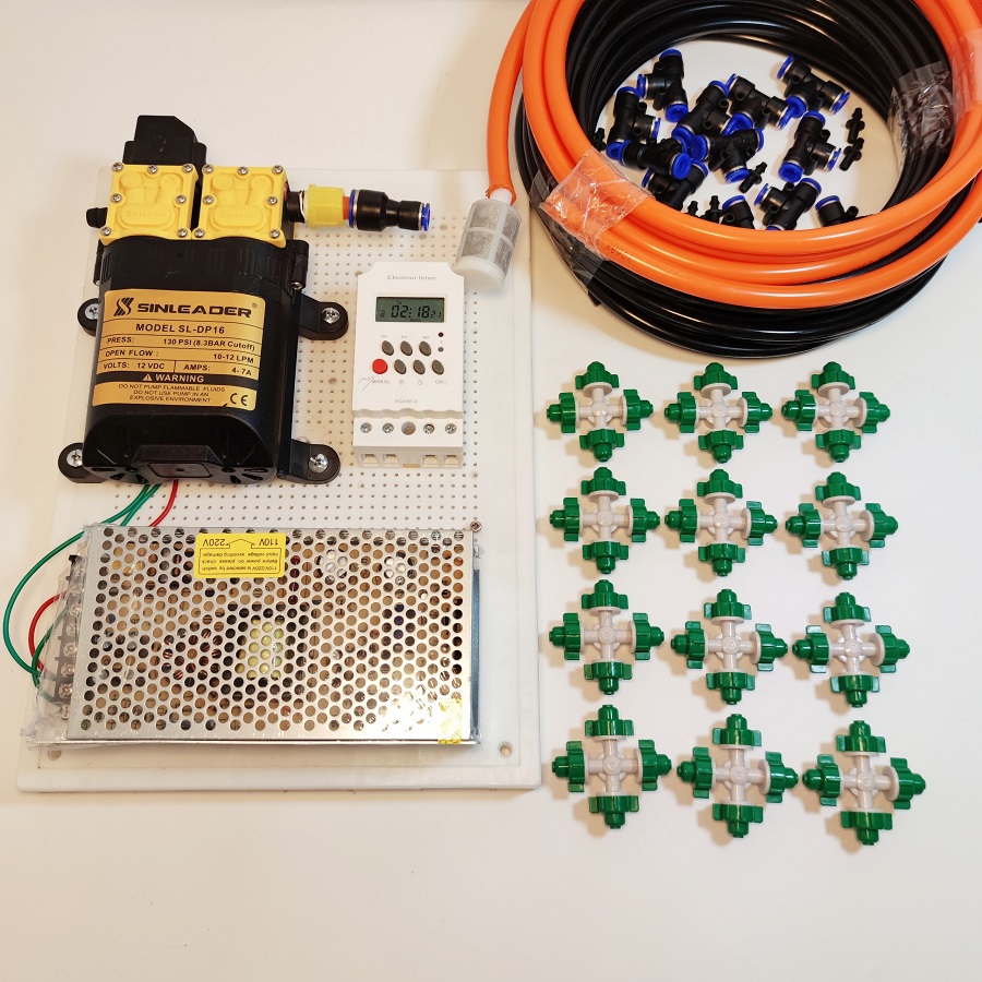 Bộ tưới vườn lan hoặc rau tự động - 12 béc phun 4 hướng