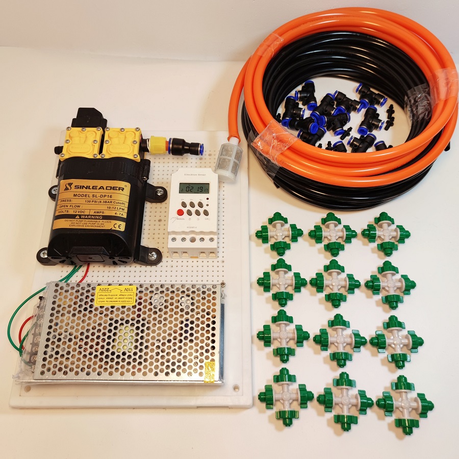 Bộ tưới vườn lan hoặc rau tự động - 12 béc phun 4 hướng
