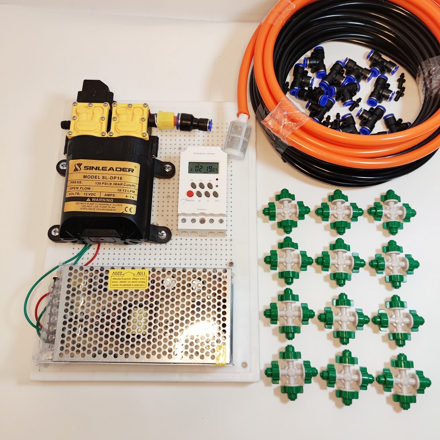 Bộ tưới vườn lan hoặc rau tự động - 12 béc phun 4 hướng