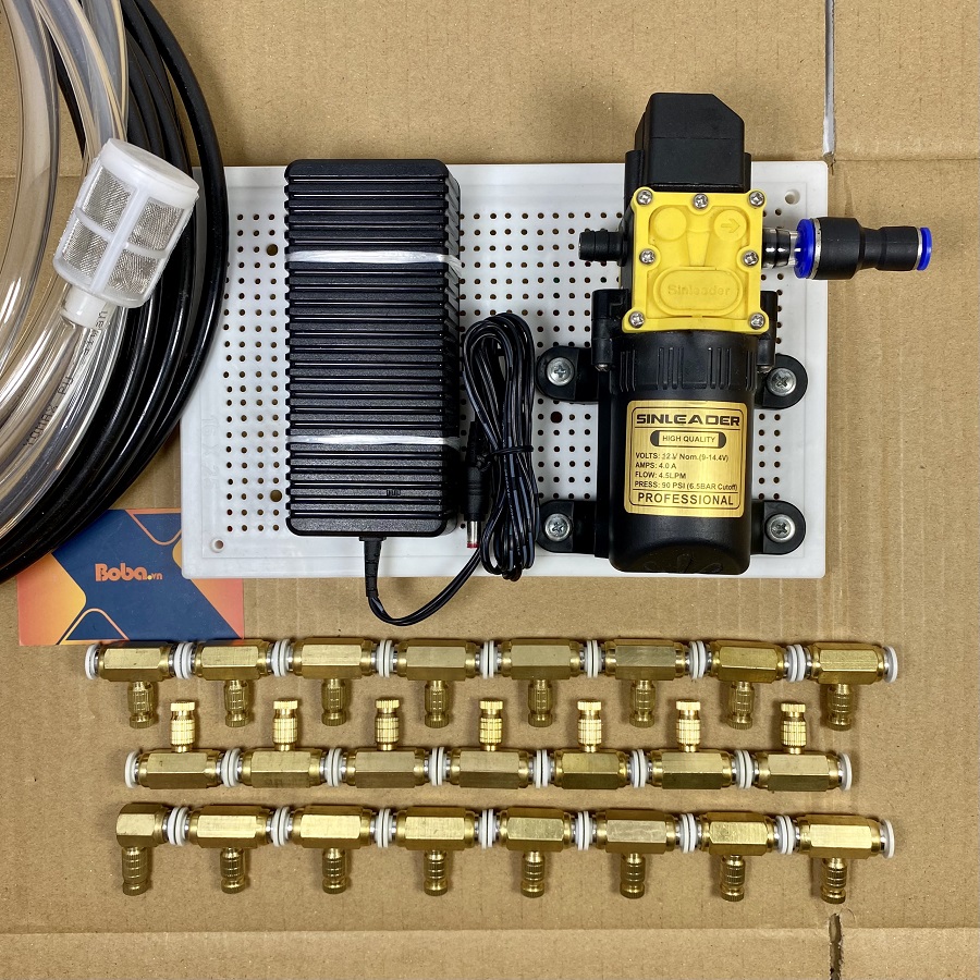 Combo phun sương tạo ẩm 35 béc đồng HASAKI