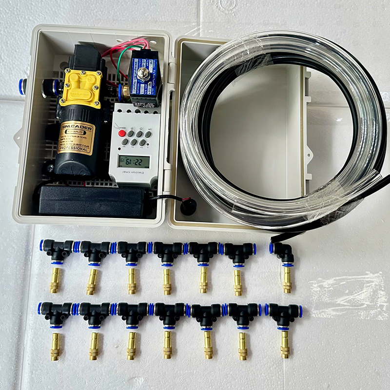 Combo phun sương tưới cây tự động 15 béc có tủ điện dùng timer ( tủ điên  van từ timer)