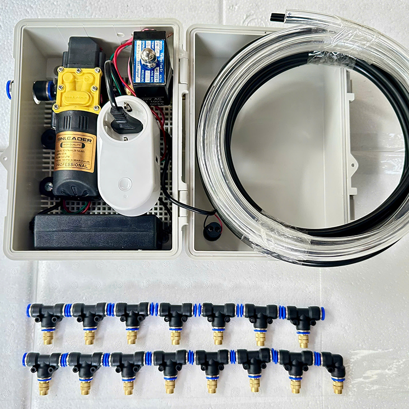 Combo phun sương tưới cây tự động 15 béc có tủ điện dùng wifi ( tủ điên van từ ổ cắm wifi )