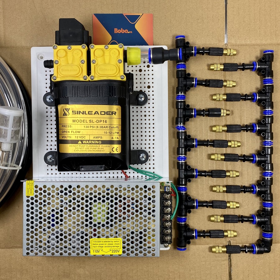 Combo phun tưới lan 20 béc 1 hướng đầu đồng