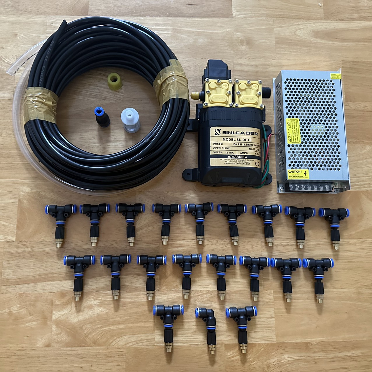 Combo phun tưới lan 20 béc 1 hướng đầu đồng