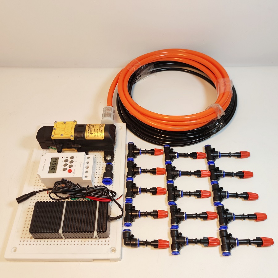 Hệ Thống Phun Sương 15 béc phun bằng nhựa có Timer tự động