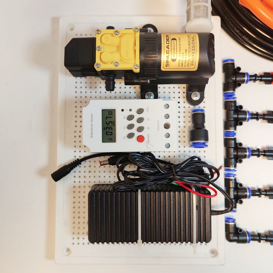 Hệ Thống Phun Sương 15 béc phun bằng nhựa có Timer tự động