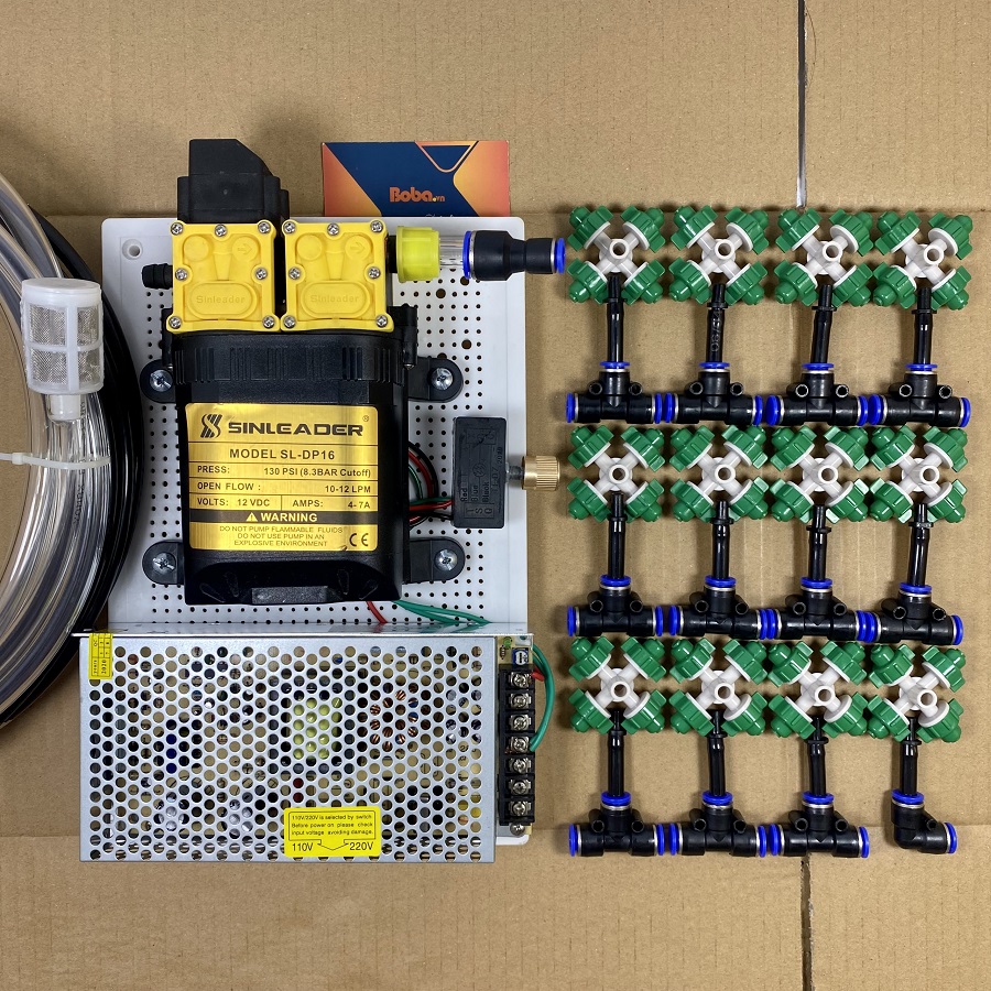 Hệ thống phun sương tưới lan 15 béc 4 hướng