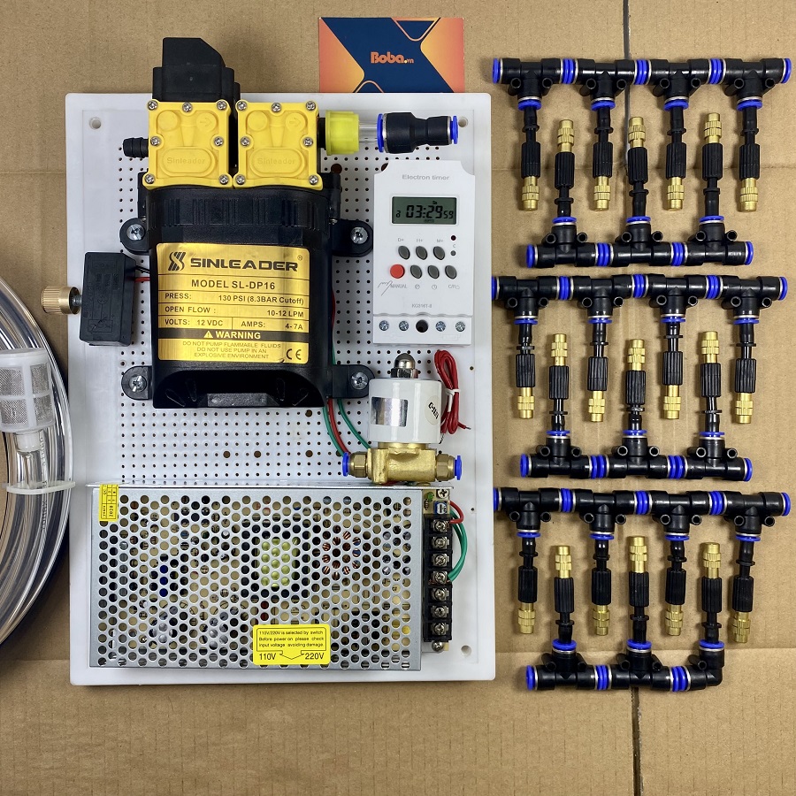 Hệ thống phun sương tưới Lan tự động 25 béc bằng đồng