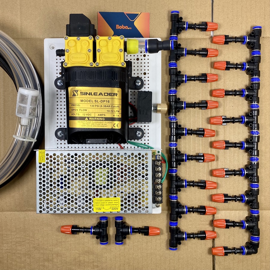 Hệ thống phun sương tưới Lan làm mát 25 béc đủ bộ tại tphcm